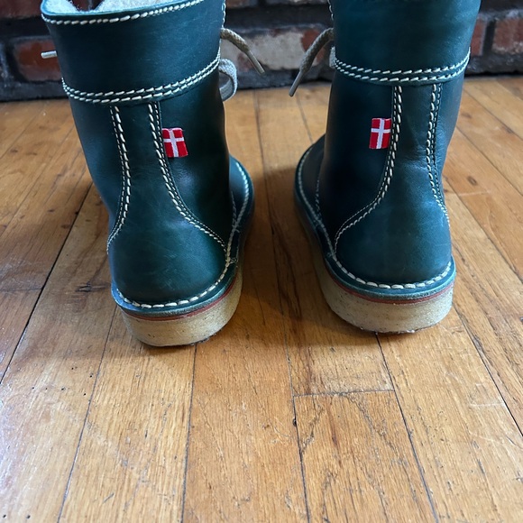 Duckfeet Wool-Lined ODENSE GREEN boots size 38 - Picture 5 of 9